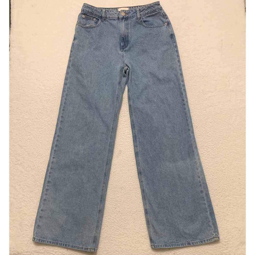Dissh Wide Leg Denim Jeans Womens 30x33 Light Wash High Waisted Zipper Blue Y2K
